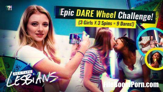 SexTapeLesbians, AdultTime: Riley Star, Kyler Quinn, Hazel Grace - Epic DARE Wheel Challenge! - 3 Girls x 3 Spins = 9 Dares! [SD/544p/631 MB]