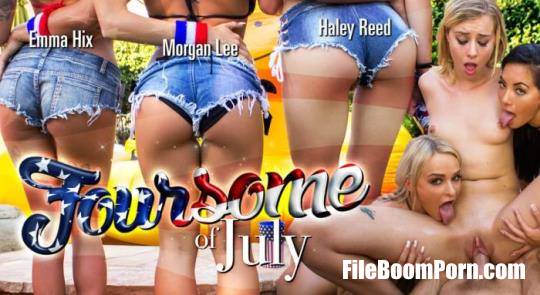 WankzVR: Emma Hix, Haley Reed, Morgan Lee - Foursome of July [UltraHD 2K/1920p/13.7 GB]