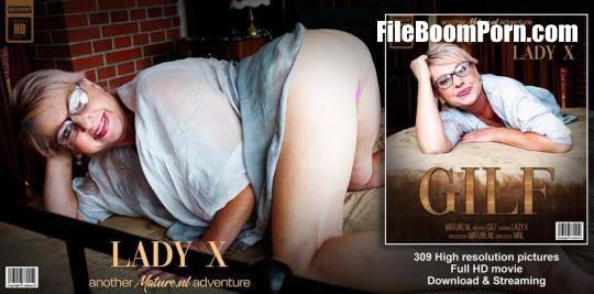 Mature.nl: Lady X (55) - Lady X is a horny nympho GILF that satisfies her shaved pussy with a clitsucker toy [FullHD/1080p/345 MB]