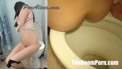 PooAlina: Poo Alina - Toilet slave swallows Alina shit from toilet [FullHD/1080p/403 MB]