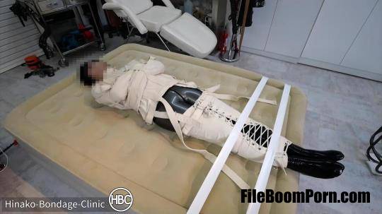 HinakoBondageClinic: Taped Down To The Bed In A Latex Cat Suit And Canvas Straitjacket [FullHD/1080p/128.3 MB]