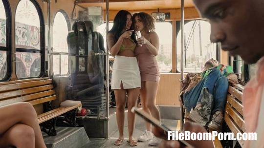 Kira Perez, Ameena Greene - The Fucking Public Bus Threesome [HD/720p/799 MB]