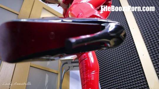 LadyAnnabelle666: ENG POV Lick my shiny shoes and worhip me in red catsuit [HD/720p/761.51 MB]