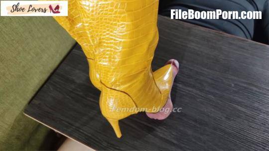 Ladys Yellow - boots bootjob shoejob ruined orgasm double cumshot [FullHD/1080p/824.47 MB]