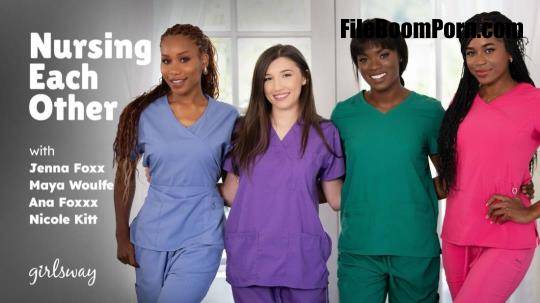 Nicole Kitt, Jenna Foxx, Maya Woulfe, Ana Foxxx - Nursing Each Other [FullHD/1080p/1.77 GB]