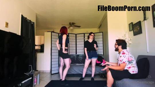 Beastcage Ballbusting - Two girls found a guy and decided to punish his balls [FullHD/1080p/196.13 MB]